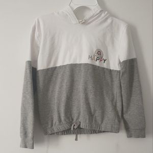 Sweet Butterfly Girls White Gray Long Sleeve Shirt Size M 10/12 Choose Happy